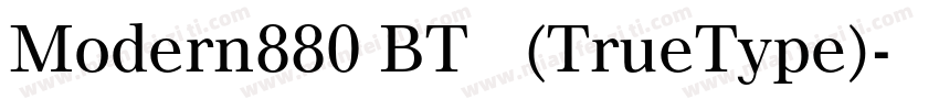 Modern880 BT 粗体(TrueType)字体转换